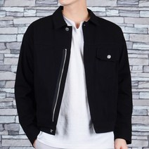 남성용 지퍼 트러커 자켓