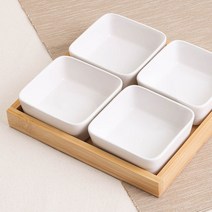 로얄베일 4구 나눔찬기 4p + 트레이 세트, 화이트(찬기), 1세트