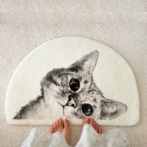 하루의공간 고양이 극세사 발매트, 고양이 B