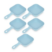 새드리 사각 손잡이 앞접시, 블루, 단품, 5개