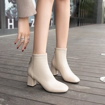메드인코 여성용 통굽 앵클부츠 7cm