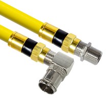 마하링크 골드 고급형 RF 안테나 5C 꺾임 연장 동축 케이블, MLZ-GRLAY050(옐로우)