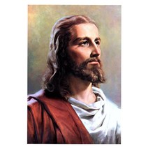 케이엠엘리 액자형 3D 원형큐빅 보석십자수 DIY 키트 40 x 50 cm, 그리스도, 1세트