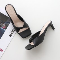 멜팅나인 여성용 EV 꽈배기5 스퀘어 앞코 꼬임 슬리퍼