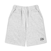 포밸런 빅사이즈 언발란스 로고 스웨트 트레이닝 반바지