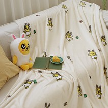 카카오프렌즈 고중량 극세사 담요 + 투명 쇼핑백