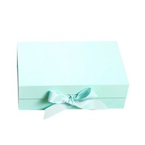 마켓감성 리본 플랩 선물상자 L, 민트, 1개