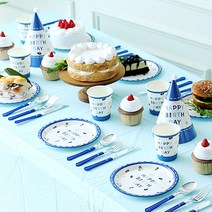 파티해 역할놀이 파티테이블셋팅패키지 10인용 경찰관, 혼합색상, 1세트