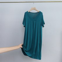 마더브띠 쿨링 브이넥 시원한 반팔 롱 원피스