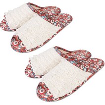 케이에스몰 레이스 면실내화 MF514 2p, 플라워 레드