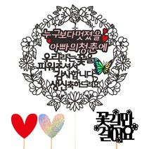 비비드레인 생신 케이크 토퍼 세트, 60 아빠의 청춘, 1세트
