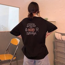 드로잉 포인트 오버핏 반팔 임부복