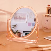 에이홈 아크릴 탁상 양면거울 라운드, 투명