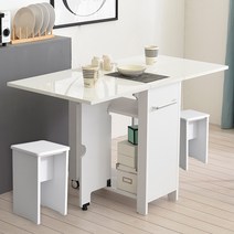 료니퍼니쳐 무피 하이그로시 800 접이식 테이블세트, 화이트