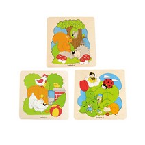 벨러덕 겹 나무 퍼즐 3종 세트, 1세트, 27피스