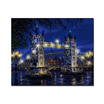 아디코 DIY LED 페인팅 런던타워브릿지 50 x 40 cm LP01, 혼합색상