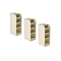 솔룸 책상 정리 데스크 수납함 대형, 베이지, 3개