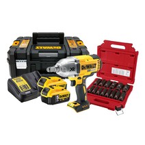 디월트 20V 하이토크 임팩트 렌치 DCF899HP2 + 밀워키 롱 임팩트 소켓 1.25cm 49-66-7014 14종 세트, 1세트