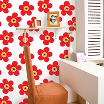 포인트 시트지 HEM-07, 아트플라워 레드