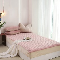 포근한 극세사 패드 카페트, 마일드 핑크