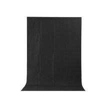 폴리천 방송 촬영 배경천 크로마키 스크린 1.5 x 4 m, 블랙, 1개