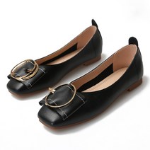 윈윈컴퍼니 원형 버클 둥근코 플랫 단화 YT_RC1143