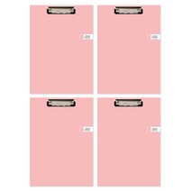톡톡팬시 CMYK 컬러 클립보드 A4, 핑크, 4개