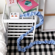 까사베르데 미니 체크 코드 전선 가리개 핸드폰 충전기형, 블루