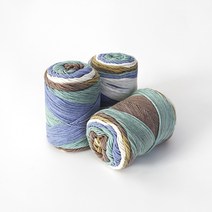 파스텔 코튼 그라데이션 실 3p, 제주바다믹스, 193m