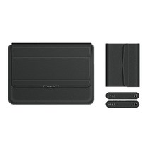 맥북 에어 삼성 LG 그램 노트북 파우치 + 마우스 케이스 + 케이블 스트랩 HG-161, 블랙