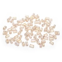 공예용 직사각 론델 비즈 2 x 4 mm 98p, 베이지 AB, 1개