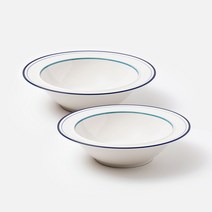 쓰임 레트로 라인 파스타볼 대, 딥블루, 2개