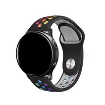 알피나 스포츠 실리콘 밴드 스트랩 22mm, 19 블랙 레인보우