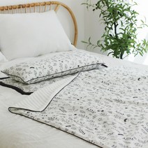 아띠블랑 유아용 어린이집 낮잠 베개 + 블랭킷 + 패드 + 이불가방 4종 세트 분리형, 화이트도치