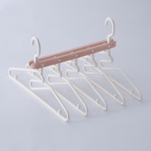 마켓A 공간활용 5단 옷걸이, 핑크, 1개입