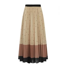 비엔엑스 도트 패턴 배색 스커트