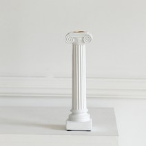 심플앤글로우 류럽 스타일 로마 기둥 합성 수지 감성 촛대 장식 소품 소형, 화이트