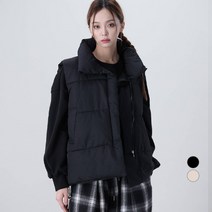 어썸어라운드 여성용 오버핏 스토퍼 패딩 조끼