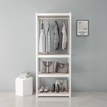 홈던트 하우스 드레스룸 4단 행거 행거봉1 800 x 600 x 1950 mm, 화이트