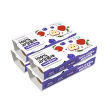 팜투패밀리 100% 과일퓨레 사과 앤 블루베리 2p, 사과 + 블루베리 혼합맛, 4개, 200g