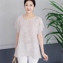 여성용 찰랑찰랑 인견 해피 반팔 블라우스 2p