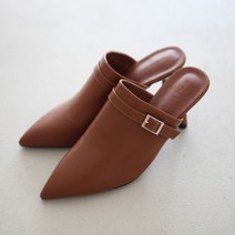 파이 여성용 스틸레토 뮬 슬리퍼 하이힐 8cm P036