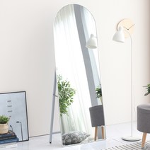 데코퍼니쳐 포그니 알루미늄 비산방지 타원형 전신거울 1700 x 600, 화이트