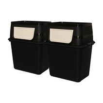 리빙스마일 탱크 분리수거함 대형, 블랙, 2개