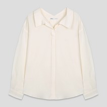 미쏘 변형 셔츠카라 블라우스