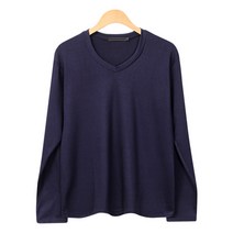 레이먼 남성용 제퍼드 데일리 브이넥 긴팔 티셔츠