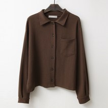 여성용 오드 코튼 숏 포켓셔츠