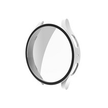 스냅케이스 링비츠 갤럭시워치 5 4 호환 강화유리 필름 케이스 44mm, 화이트