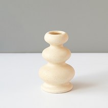 심플앤글로우 가정용 파티 인테리어 촬영 감성 도자기 캔들 홀더 도너츠, 베이지