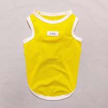 도기스타 강아지 여름 쿨 나시, 노랑